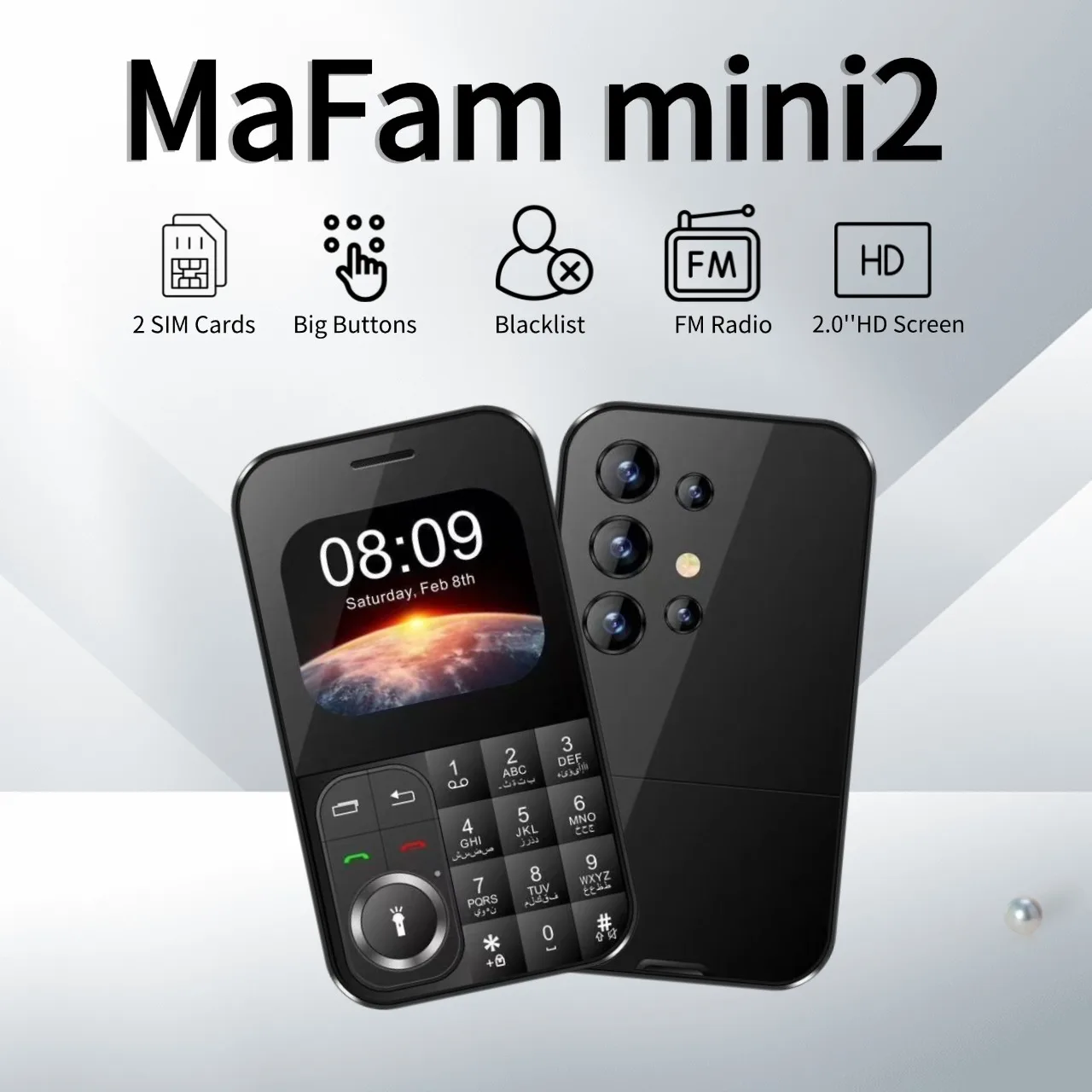 Mini Phone For Kids Easy to Use Dual SIM Vibration Alert Bluetooth Feature Phone GSM 2G Long Battery Cheap High-End Cellphone