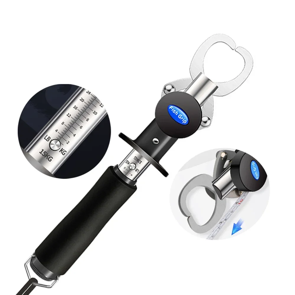 304 Stainless Steel Fishing Gripper Portable Fish Controller Professional Fish Grip Lip Catcher Folding Pliers Equipment image 2
