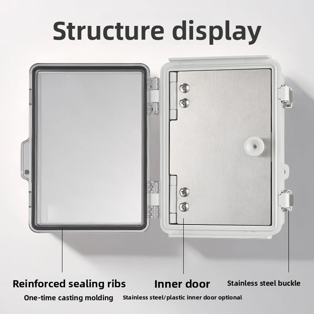 IP67 Waterproof ABS Junction Box 280x190x130mm  With Hasp Power Junction Box ABS Transparent Cover Accessories