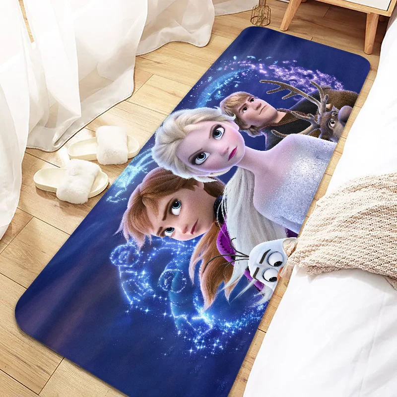 D-Disneys Frozen Door Mat Entrance Non-slip Doormat Washable Kitchen Carpet Living Room Hallway Rugs Bathroom Bath Door Mats