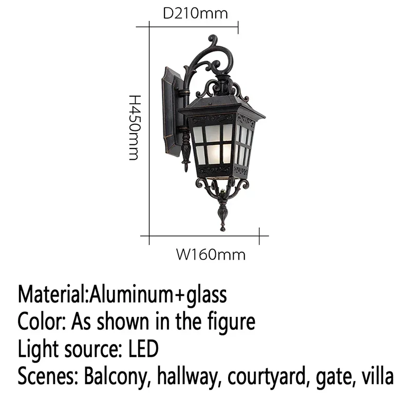 DORIAN-Lámparas de pared LED contemporáneas para exteriores, simplicidad eléctrica, impermeable, balcón, pasillo, patio, Villa, puerta, Hotel