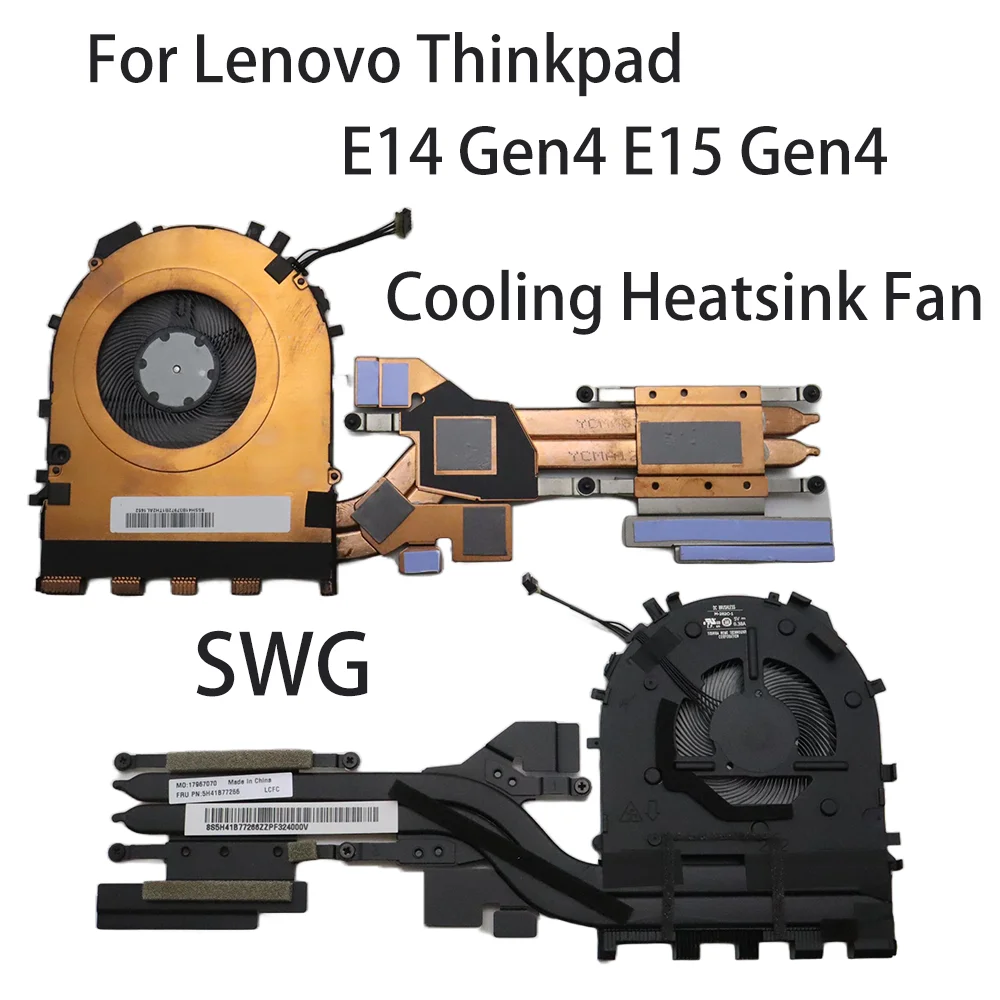 

New Original For Lenovo Thinkpad E14 E15 Gen 4 Laptop Independent Graphics CPU Cooling Heatsink Cooler Fan 5H41B77266 5H41B77265