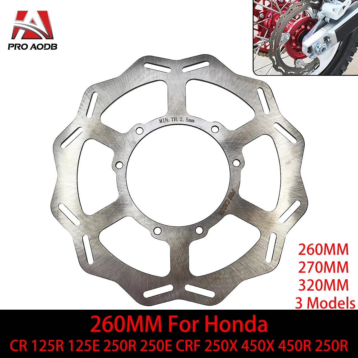 

Motocross 260MM 270MM 320MM Rotor Disk Front Floating Brake Disc Brake Caliper Bracket For Honda CR 125R 125E 250E 250R CRF 450X