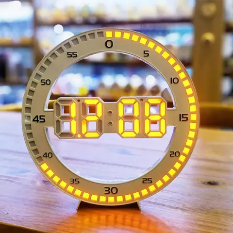 미니멀리스트 벽걸이 시계, 3D LED 데스크탑 디지털 시계, 스터디 침실 거실 욕실용 Best5