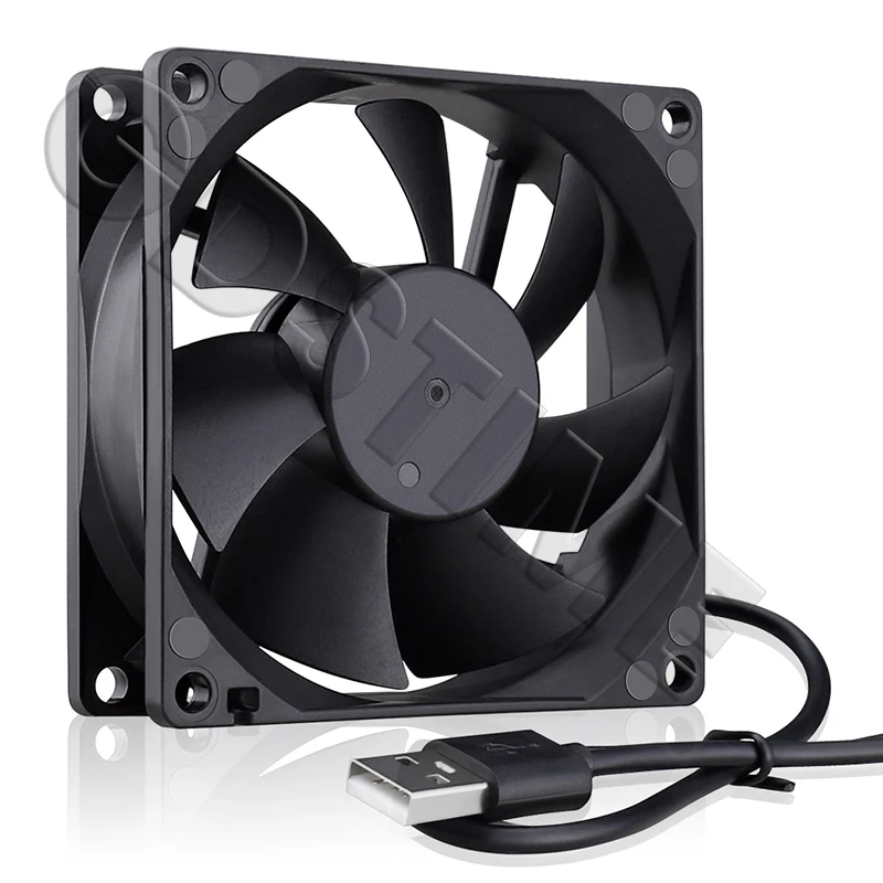 Gdstime DC 5V 12V 24V 48V 8cm 80mm Brushless Computer Case PC CPU Cooling Fan 8025 Axial Cooler Fan 80mmx80mmx25mm Radiator Fan