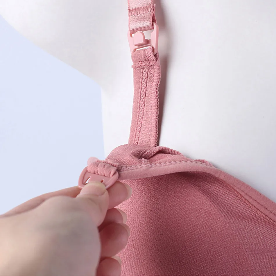 Breathable Maternity Pregnant Bras Comfort Breastfeeding Sleep Bralette Women Wireless Seamless Nursing Underwear view 6