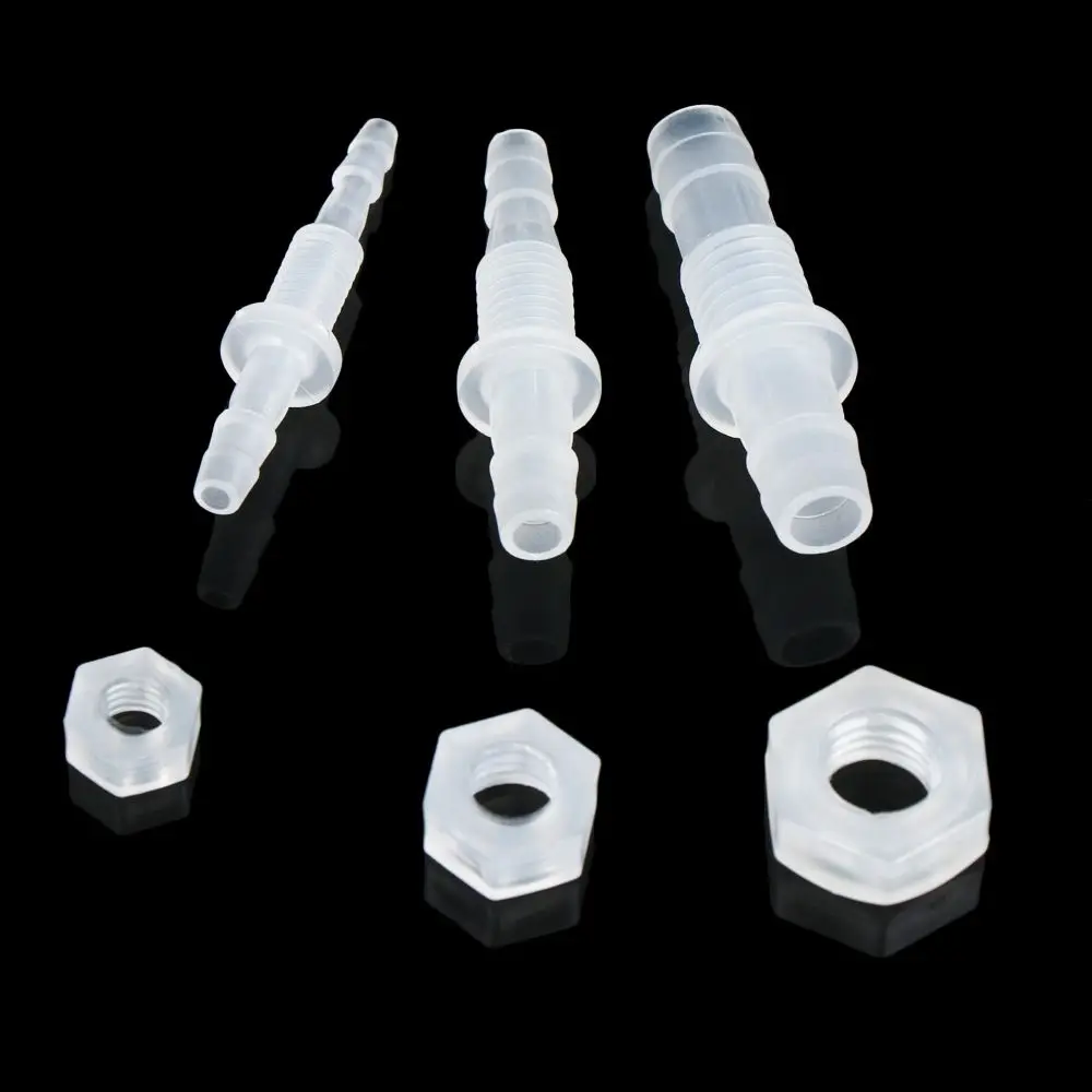 5pcs 3~8mm Aquarium Pagoda Joints Fish Tank Adapter Straight Connectors Thread Hex Nut Hose Fittings