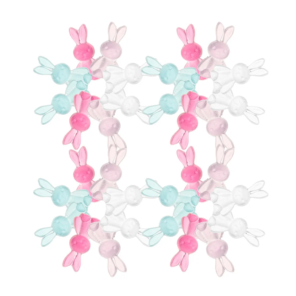 

80Pcs Rabbit Beads Jewelry Making DIY Crafts Resin Charms Necklace Bracelet Accessories Animal Flatback Charms