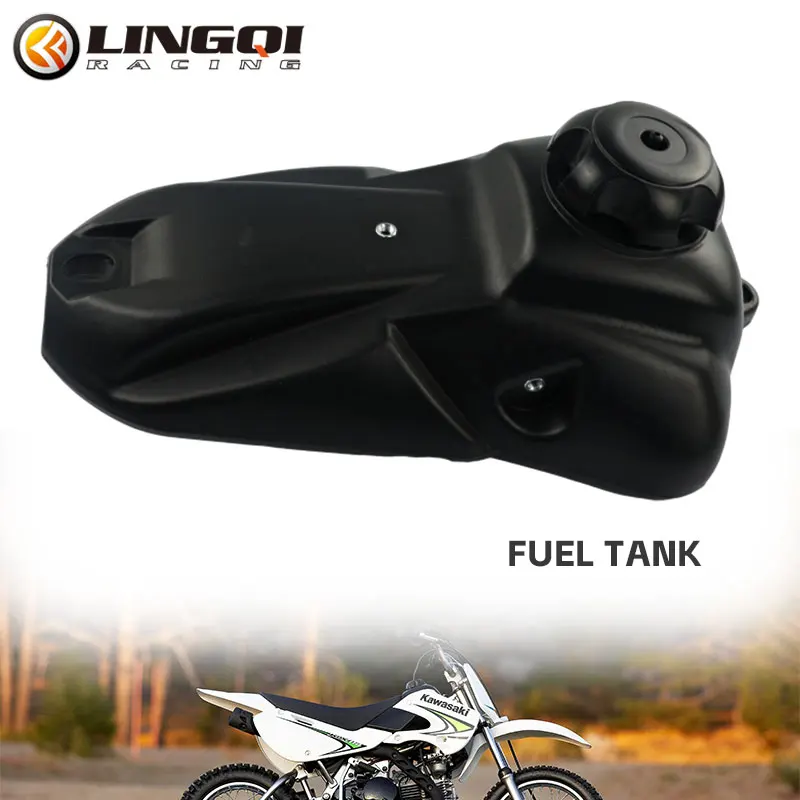 LINGQI RACING Fuel Tank Black Platic Parts Gas Gasoline Petrol Tanks Oil Bottle For KLX BBR 125cc 150cc Pit Trail Dirt Bike