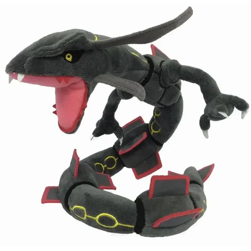 83cm Long Snake drag Plush Toy Mega Rayquaza Green Shiny Black Soft Stuffed Snake Animal Cartoon Figures Doll Anime Plush toy