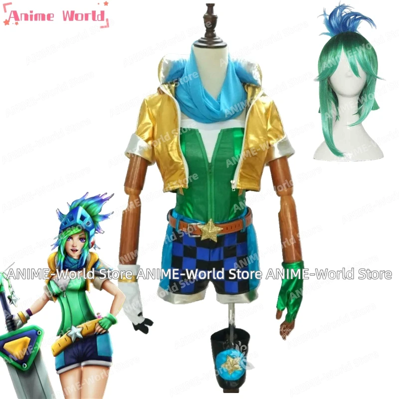 《Custom Size》Game Arcade Riven Cosplay Costume Halloween Uniform the Exile Cosplay Costume Wig