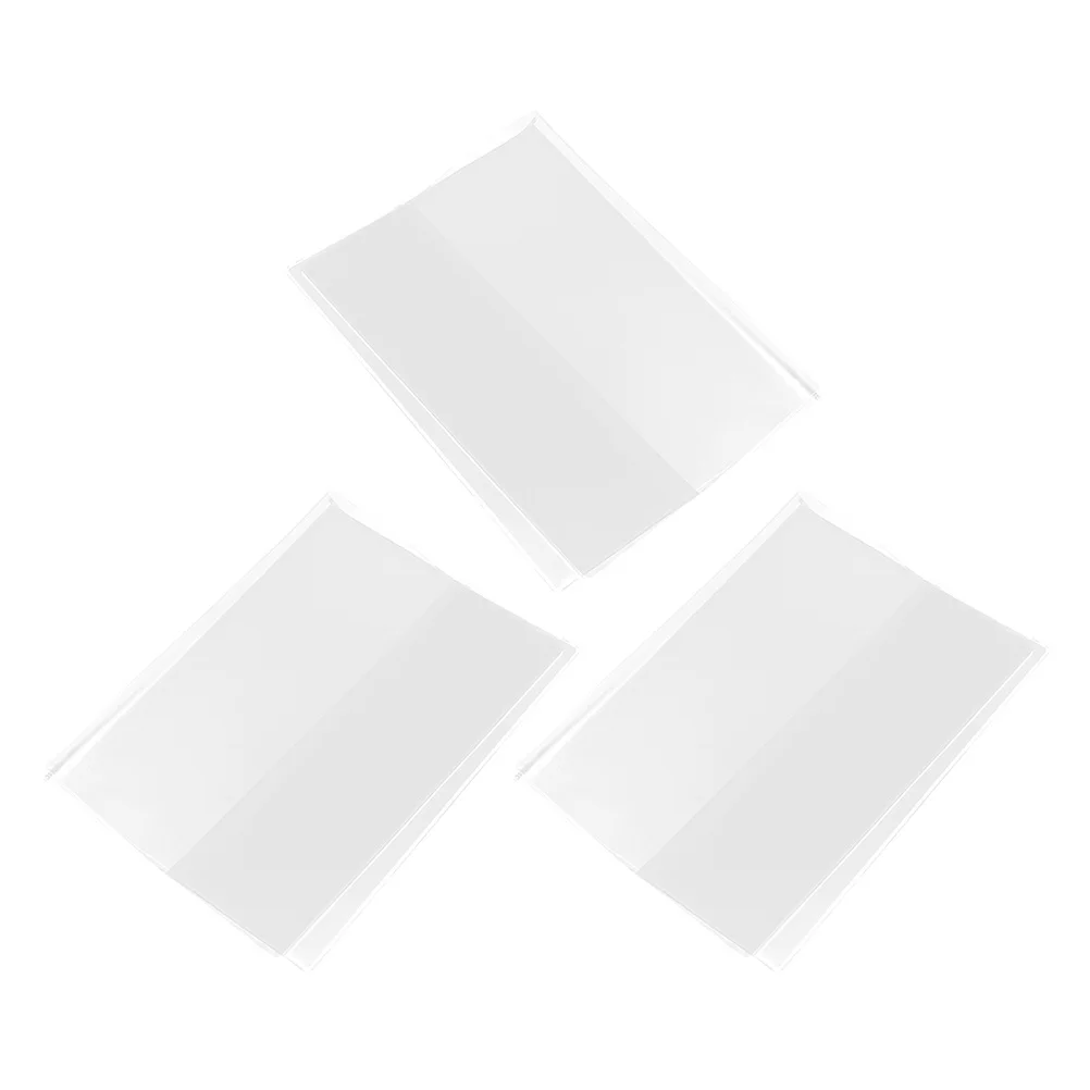 3 pezzi di coperture protettive trasparenti per libri, buste per notebook in PVC, giacche trasparenti impermeabili per libri di testo, album, copertine per appunti