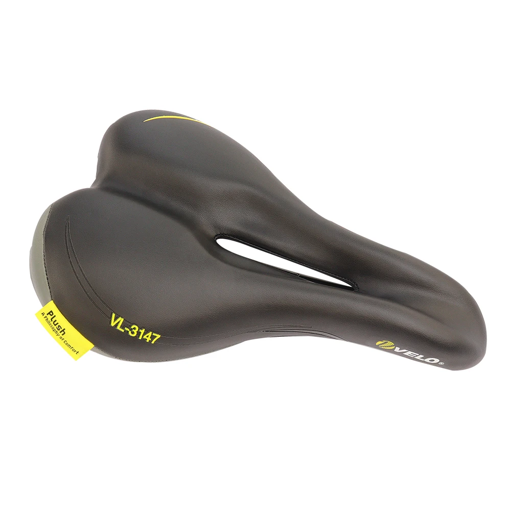 VELO VL-3147 Mountain Bike Seat Comfortable Super-soft Cycling Cushion Shock Absorption PU Leather Bicycle Saddle Parts