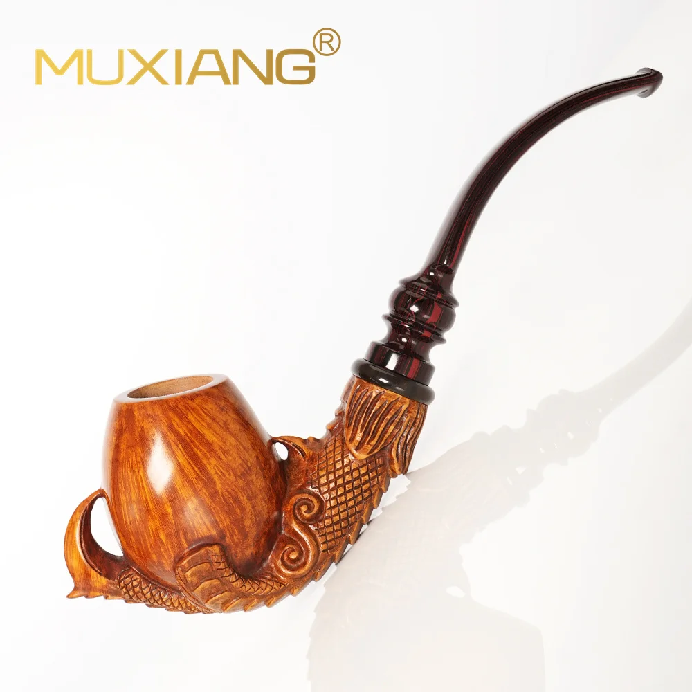 

MUXIANG Briar Hand-carved Dragon Claw Holding Egg Tobacco Pipe Freestyle tobacco pipe color cumberland pipe mouth