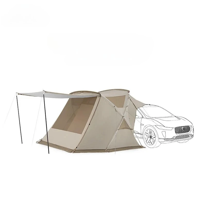 Outdoor Car Side Tent Waterproof and Sunscreen Double Person Car Travel Tent