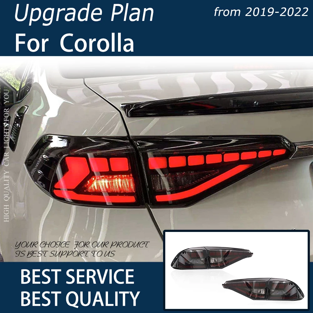 Car Lights For Corolla 2019-2022 Allion LED Auto Taillight Assembly Upgrade GTS Design Signal Lamp Light Bar Accessories