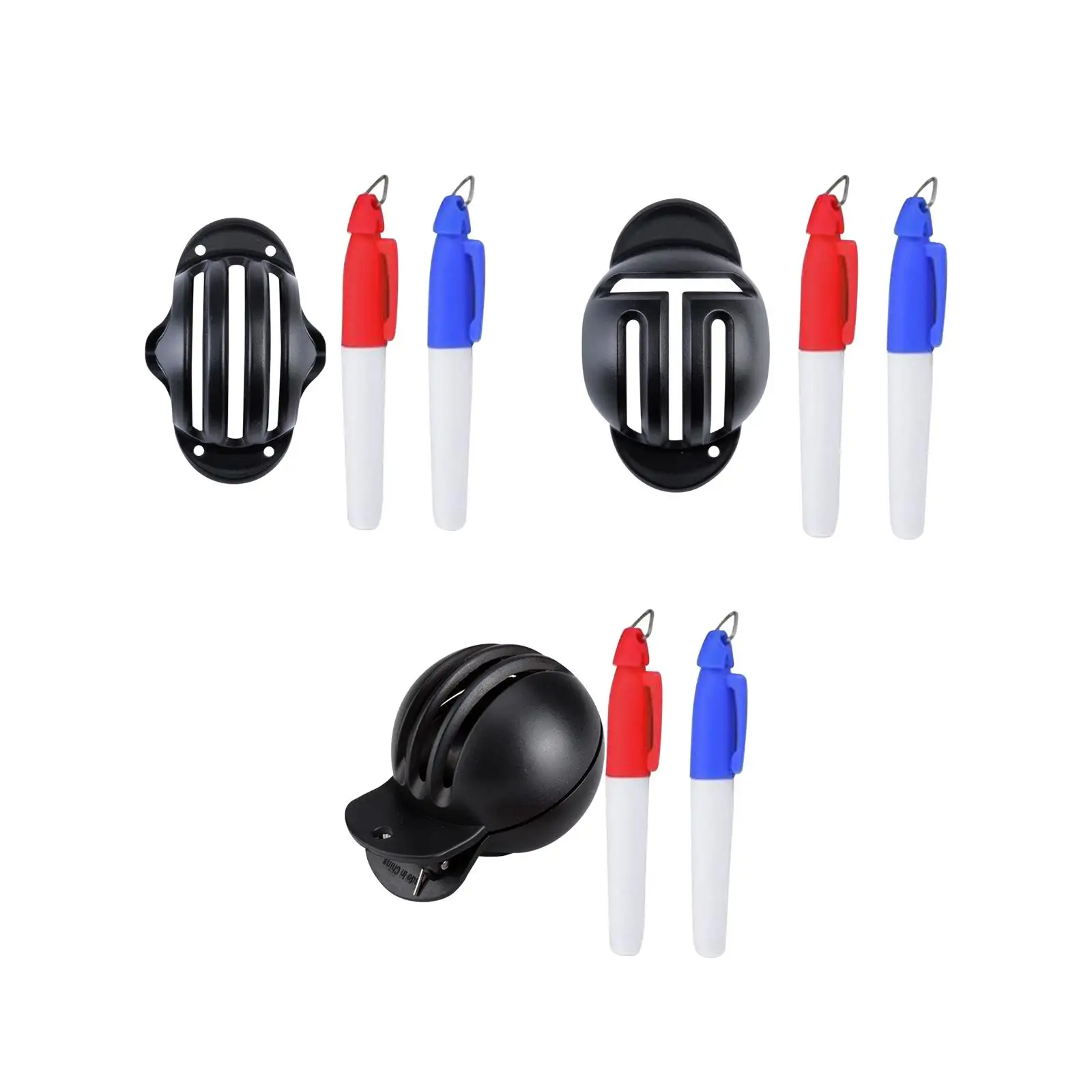 Golf Ball Marker Alignment Tool training with Marker Pens for Putter Women Men Supplies