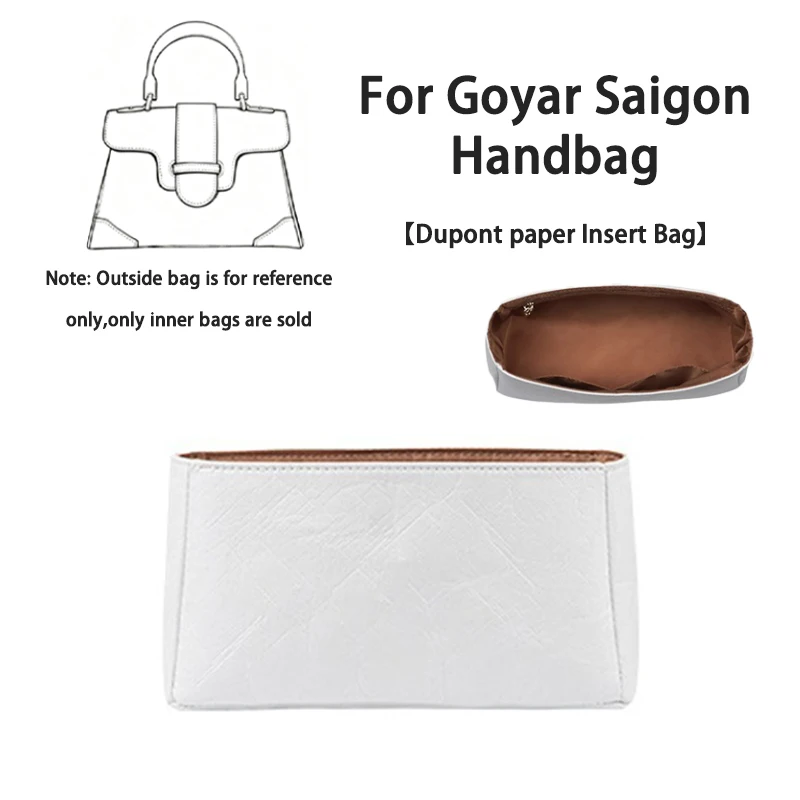 EverToner-organizador de bolso multibolsillo para Goyar Saigon, almacenamiento de bolso con forro, bolso de papel Dupont, bolso de inserción, bolso interior
