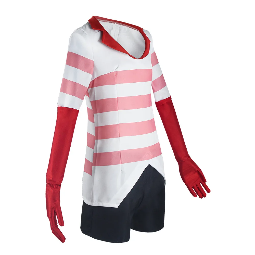 Hazbin Hotel Cosplay Costume Dress Sweatshirt with Glove Women Suits Halloween Outfits