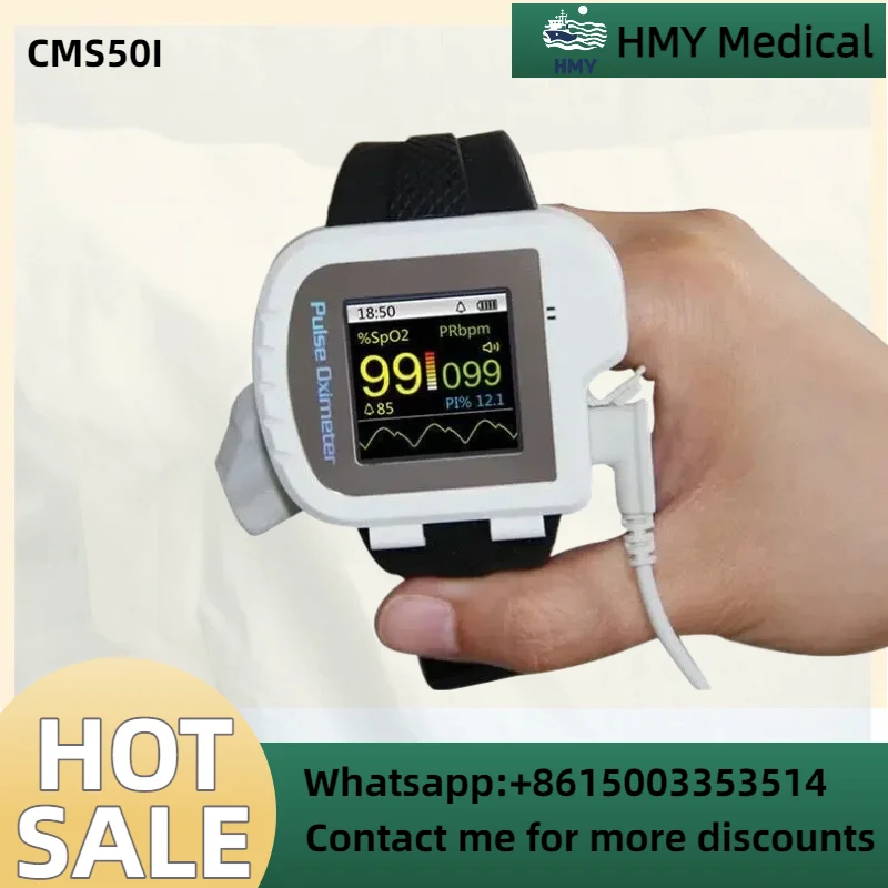CMS50I wrist oximeter sleep apnea detector SpO2 pulse rate overnight recorder