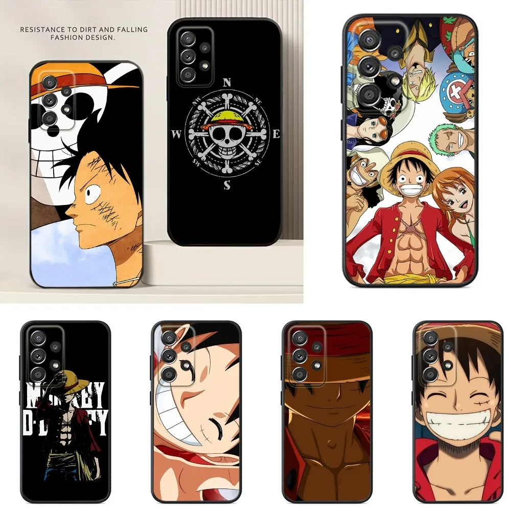 

L-Luffy Anime One P-Piece Phone Case For Samsung S24,S23,S22,S21,S20,S10,S10E,S9 Ultra Plus FE Note 20 Ultra 10 9 Plus Case