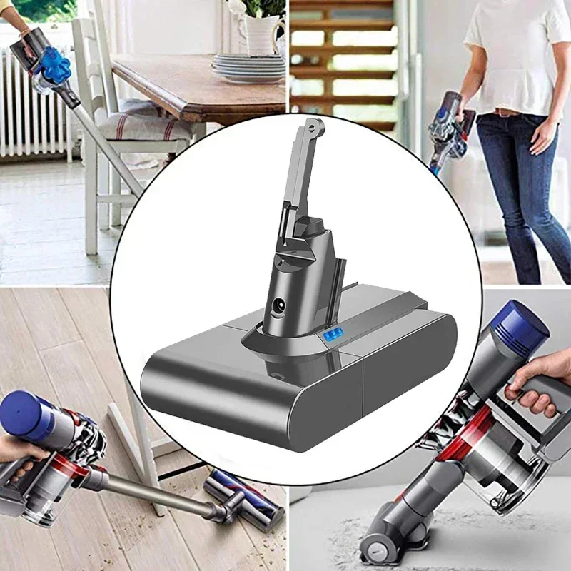21,6V Neue Hochleistungs-Batterie mit 12800mAh für Dyson V8 Absolute Animal Li-Ionen-Staubsauger Wiederaufladbare Batterie SV10 – Detail 5