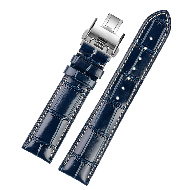 For Longines Masters Collection L2 L3 L4 Watch Strap Belt Bracelet Cowhide Leather Butterfly Buckle man watchband 19 20 21mm