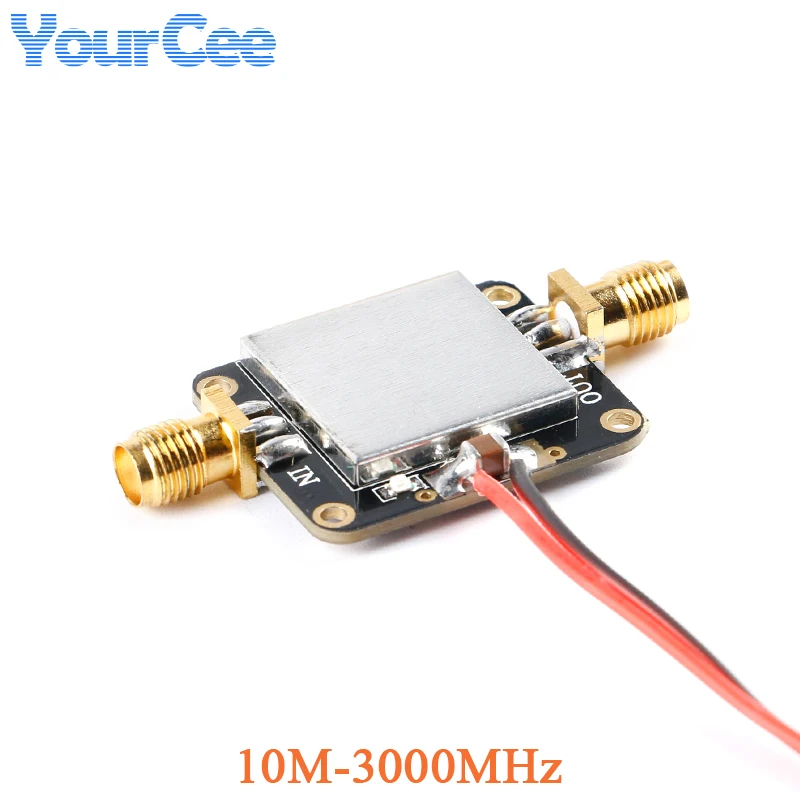 10M-3000MHz RF Amplifier Board Module Low Noise Amplifier LNA Broadband Gain 22dB DC12V