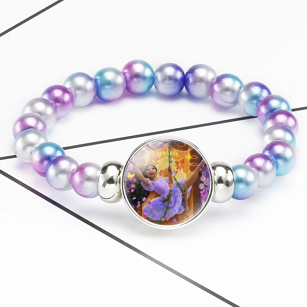 Pulsera de Encanto para niños, brazalete de cuentas de semillas coloridas de Luisa Mirabel, joyería de cúpula de cristal, regalos