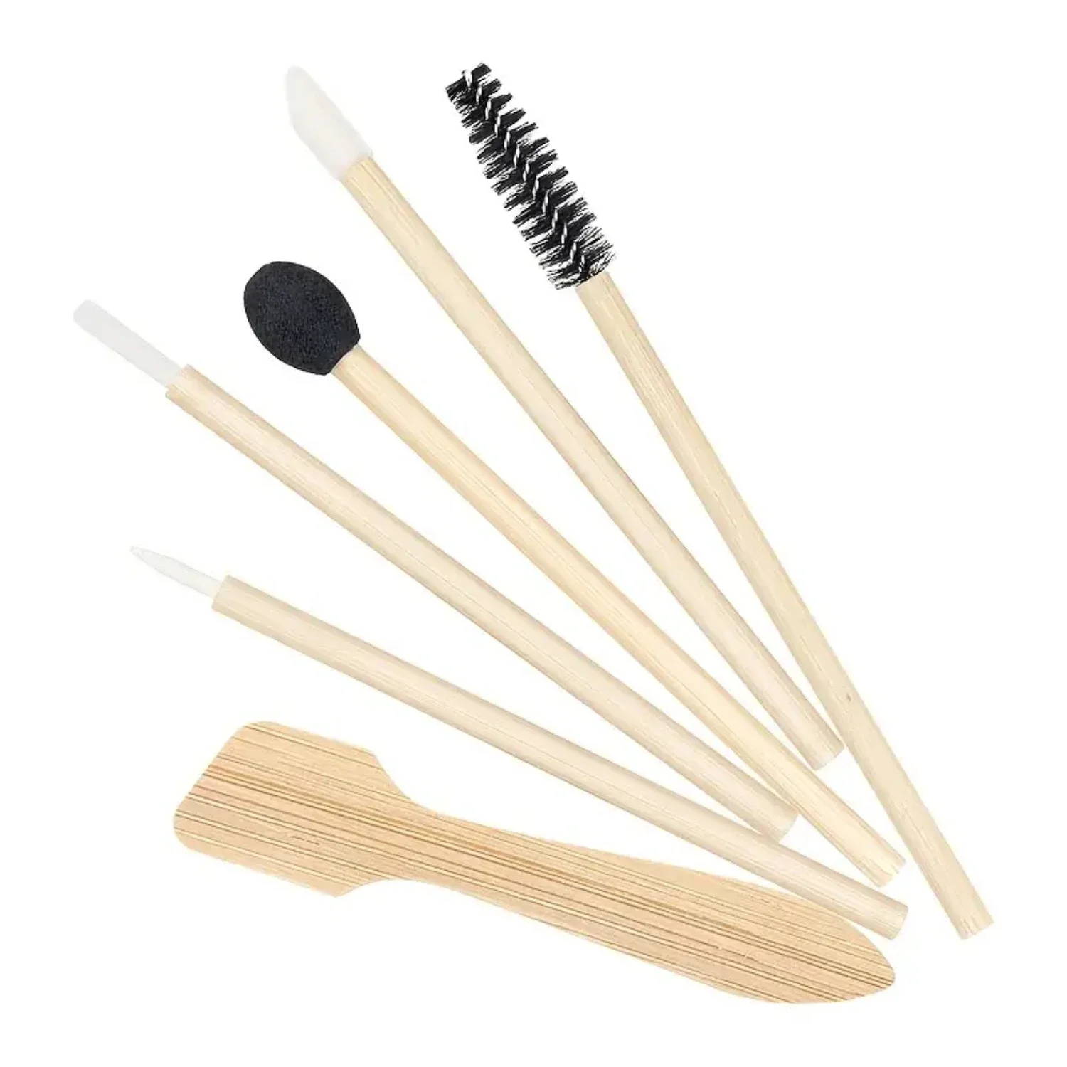 Six-piece Bag Packaging Portable Bamboo Handle Makeup Brushes Set Professional Cosmetics Brush Kits Foundation Eyeshadow Brushes