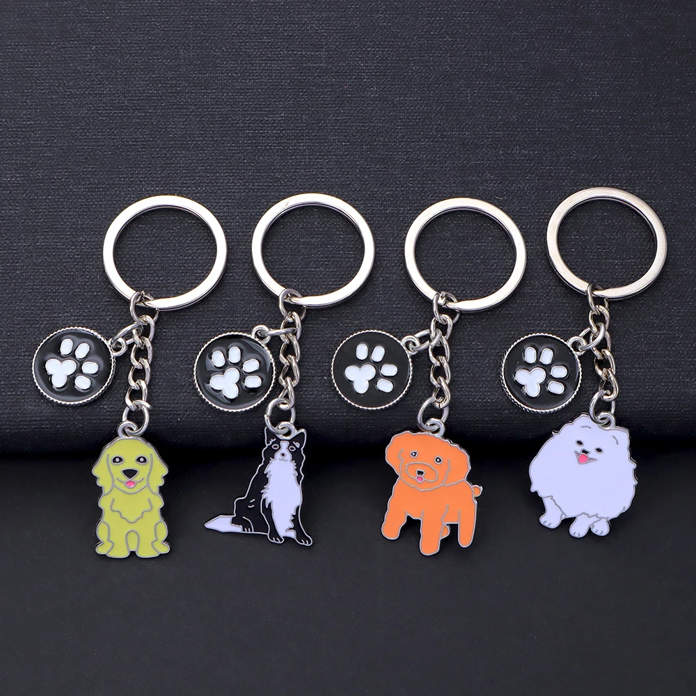 Niedlicher Pudel-Teddy-Schnauzer-Schlüsselanhänger für Damen und Herren, Legierung, Metall, Haustier, Hund, Anhänger, Schlüsselanhänger, Auto-Schmuckstück, Taschenanhänger, Paar-Liebhaber-Geschenke