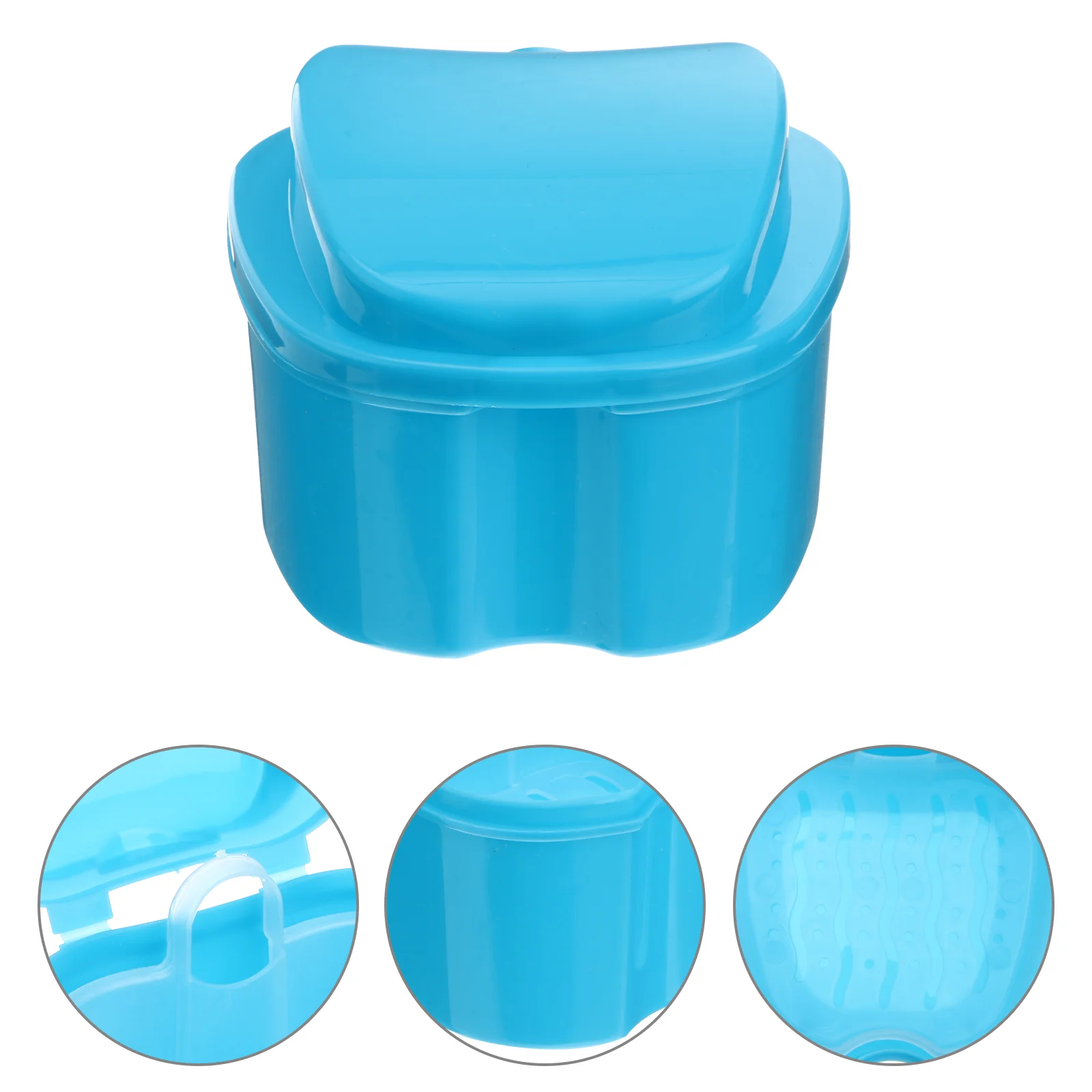 

Travel Toothbrush Cleaner Supplies Storage Case Accessories Blue Tablets