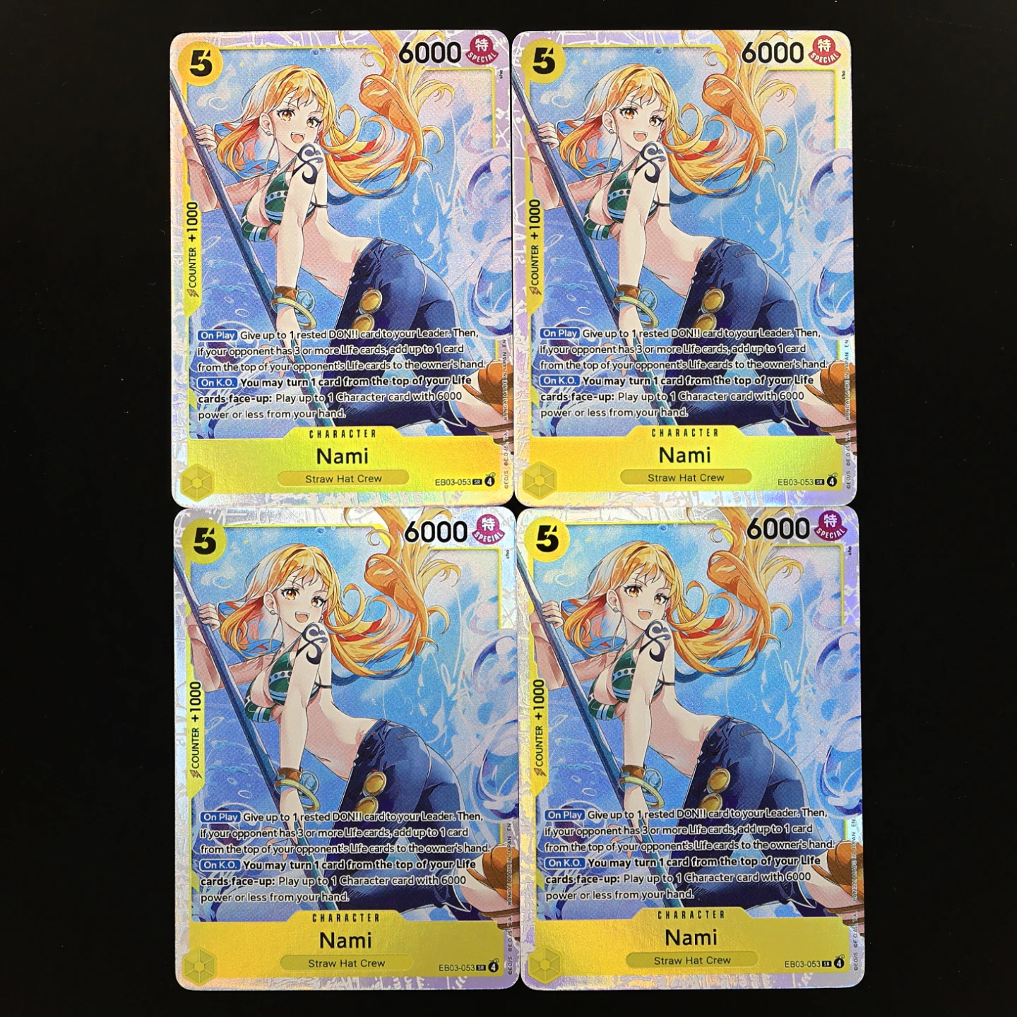 

One Piece TCG OPCG English EB03-053 Nmai SR Normal Play set 5 Cost Yellow Nmai Textured Foil Card Anime Collectible Cards