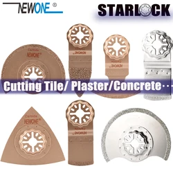 STARLOCK-hojas de sierra tipo e-cut, herramienta múltiple oscilante de carburo Circular y Diamante, raspa triangular, una pieza, NEWONE