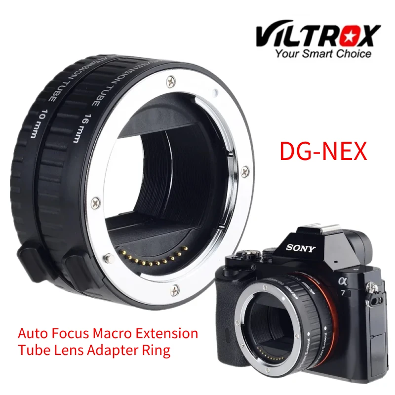 

Viltrox DG-NEX Auto Focus Macro Extension Tube Lens Adapter for Sony E Mount Camera A9 A7II A7RII A7SII A6500 A6300