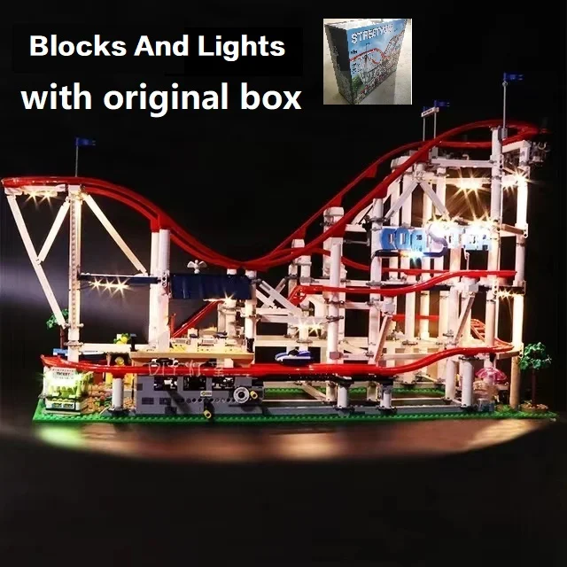 

Original box 4619PCS Roller Coaster Blocks Bricks Model Compatible 10261 15039 18003 Christmas，Halloween，Birthday Gift