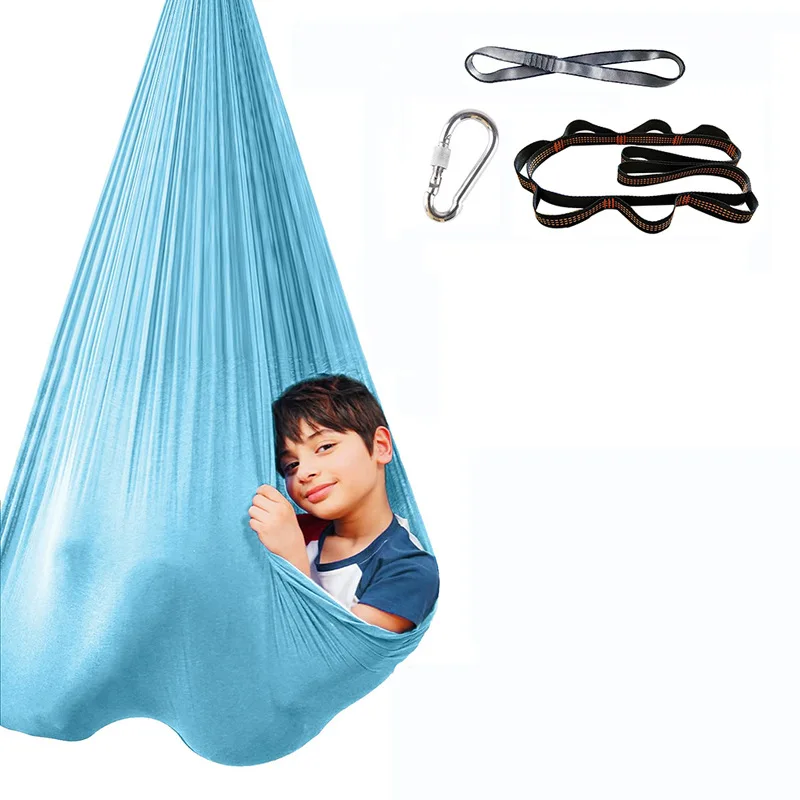 Hoge Elasticiteit Kinderhangmat Zintuiglijke Therapie Voor Kinderen Schommel Binnen en Buiten Schommel Hangstoel Antenne Yoga Hangmat