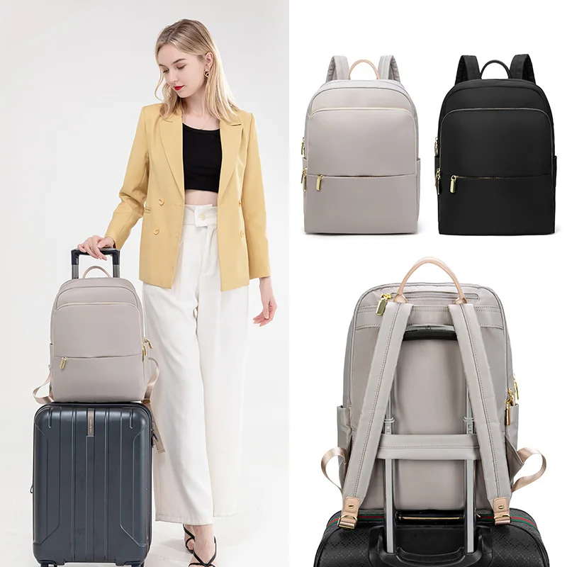 

Business Backpack for Women 14 Inch Laptop Backpacks Large Simple Bagpack Female Travel Bag Waterproof Notebook Backbag 2024 New