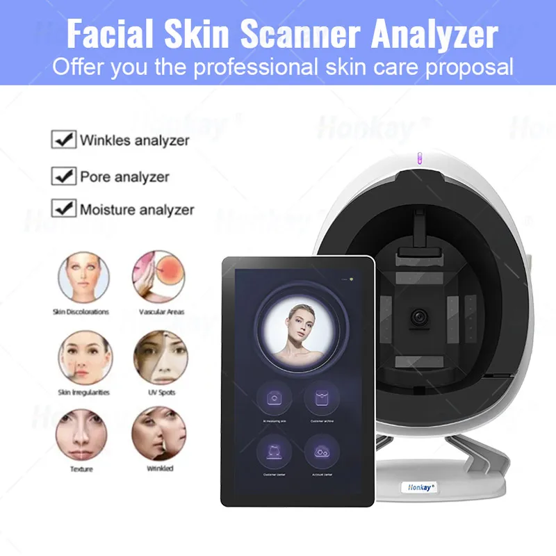 AISIA 3D AI Skin Analyzer Beauty Equipment rilevamento del viso diagnosi del problema della pelle 8 Spectrum Professional Fece Analysis Machine