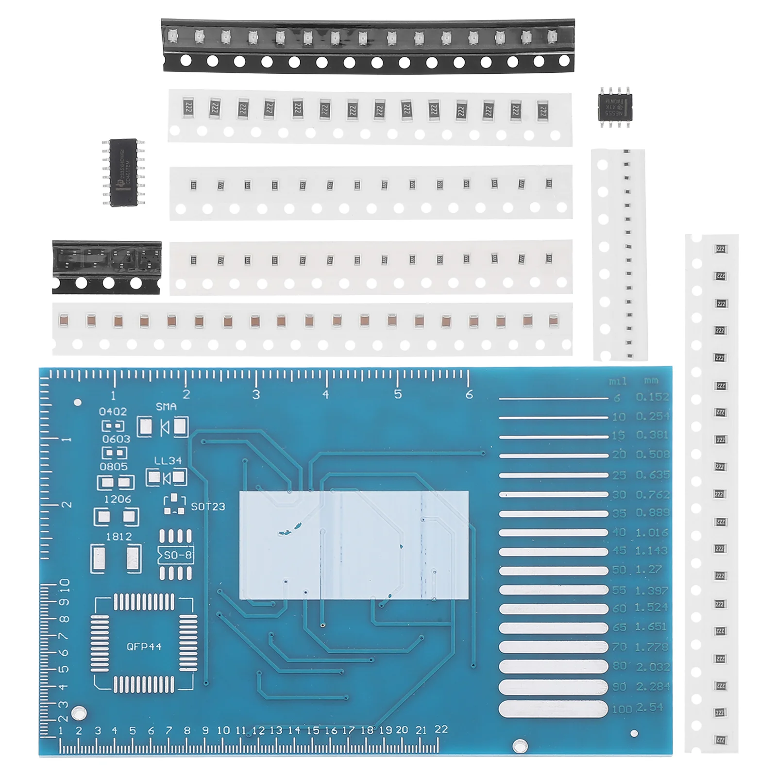 Kit de prática de soldagem componente de placa de solda acessórios diy fio eletrônico branco