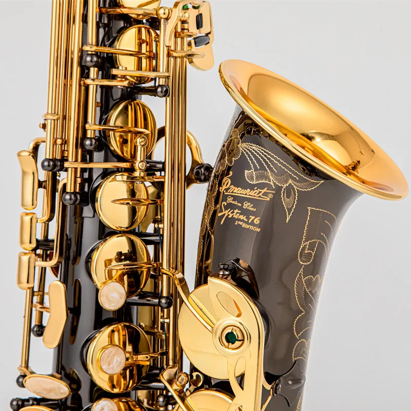 Paul Mauriat  E-Flat Alto SAX Eb Alto Saxophone Instrument Black Nickel Finish with Accessories
