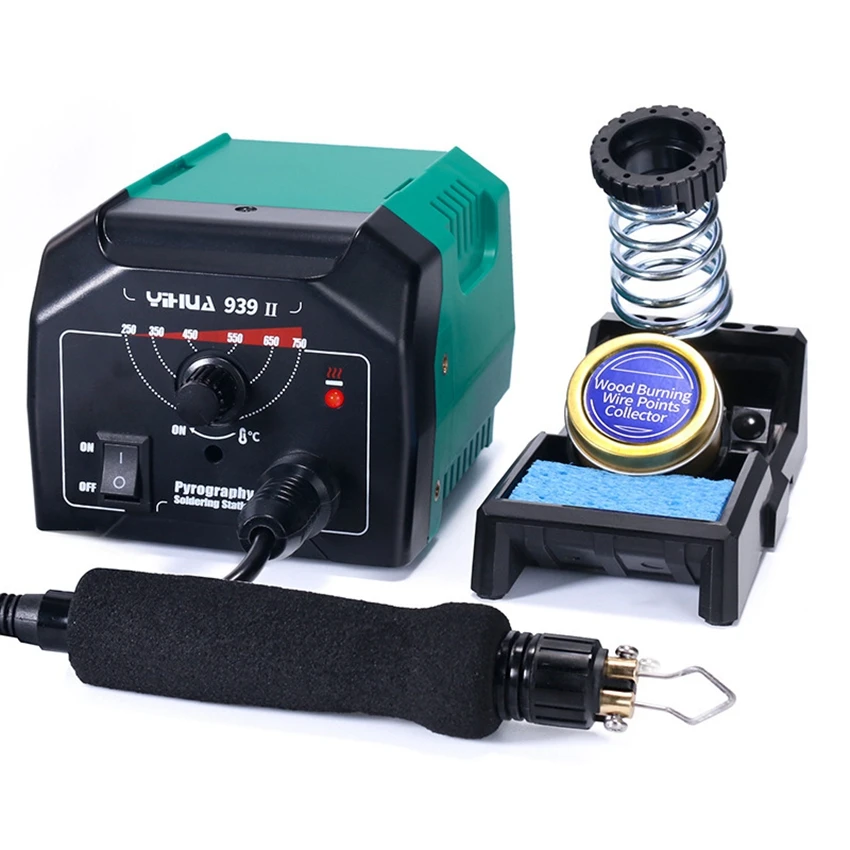 YIHUA  939D II Adjustable Temperature Rework Soldering Iron Station Hot Air 2-in-1 Desoldering Repair Station Machine