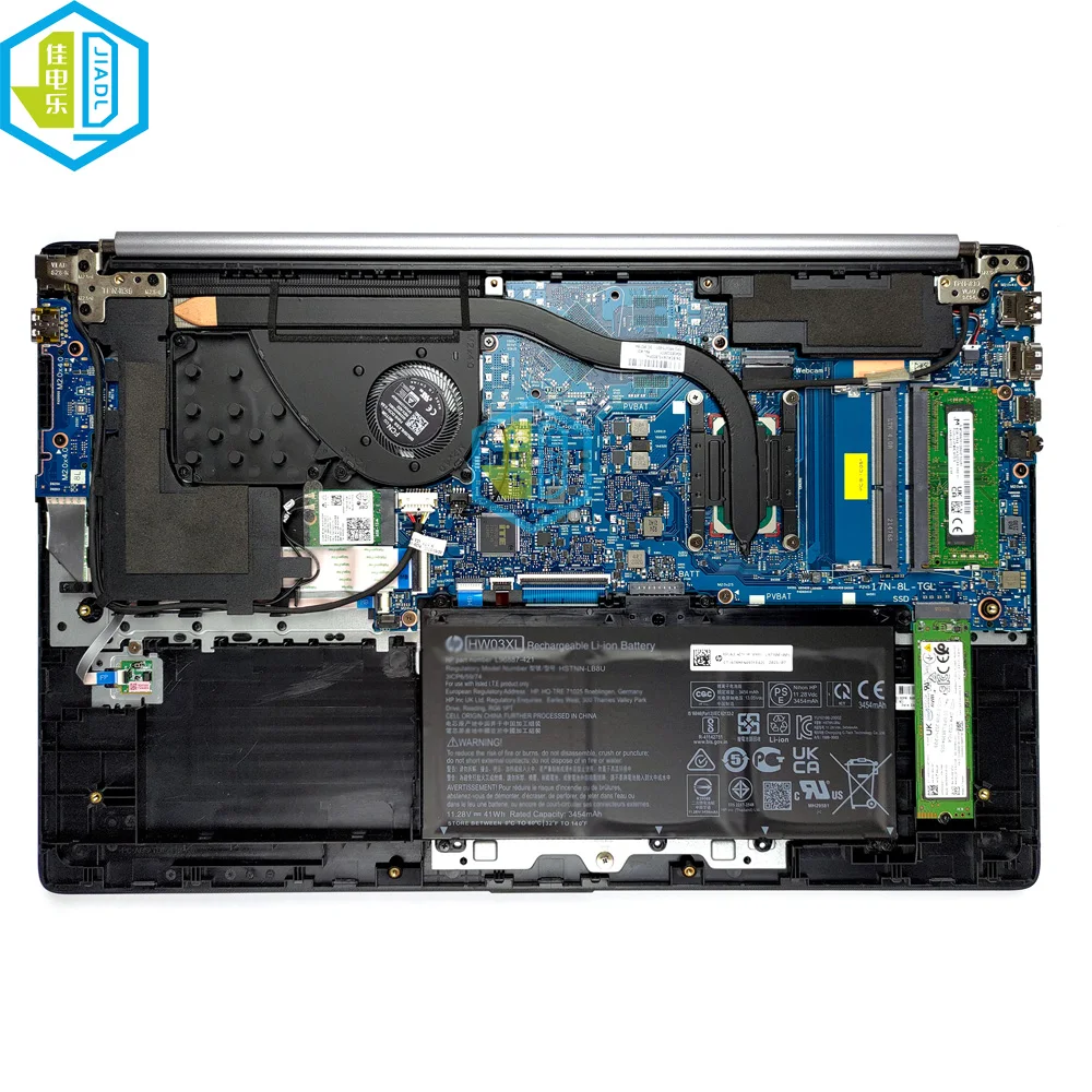 Ventola di raffreddamento della CPU radiatore per HP ENVY 17-CN 17-CP muslimex Probook 470 G8 G9 ventole di raffreddamento del Computer M50402-001 FNH9 6033B0092801