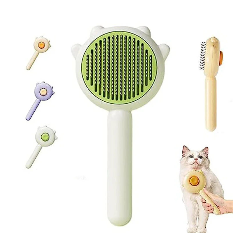 High-Quality, Gentle and Effective Hair Removal Comb Brush for Dogs and Cats Ensures Healthy, Happy, and Tidy Furry Friends Mass