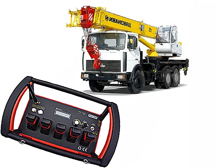 Yunyi Wireless remote control concrete pump truck crane hydraulic 5 control lever wireless proportional remote control