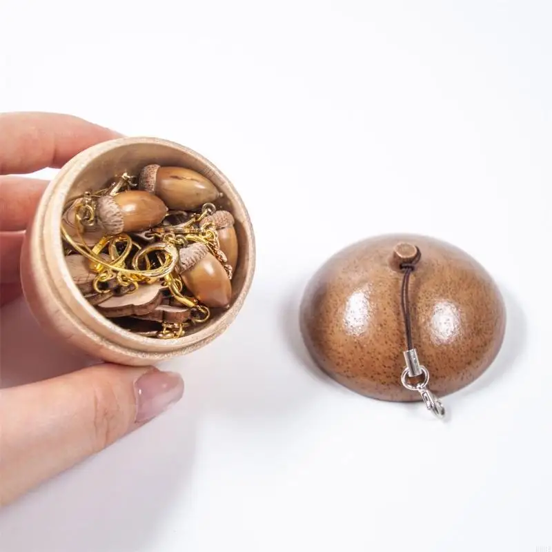 

Wooden Acorn Animal Knitting Markers With Storage Box Locking Stitching Markers For Knitting Handmade Crochet Craft B03E