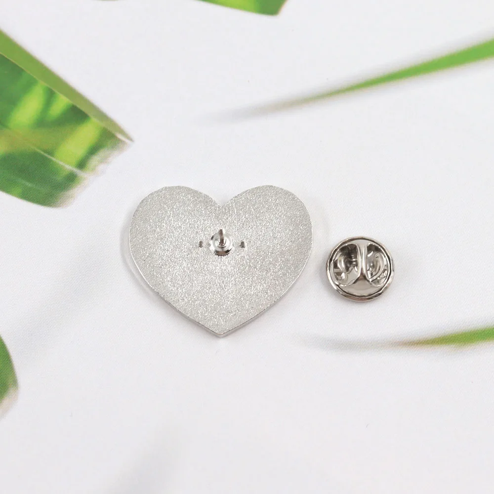 In October We Wear Pink Enamel Pin Brooch Pink-Heart Ribbon Breast Cancer Awareness Badge Patient care Lapel Pins