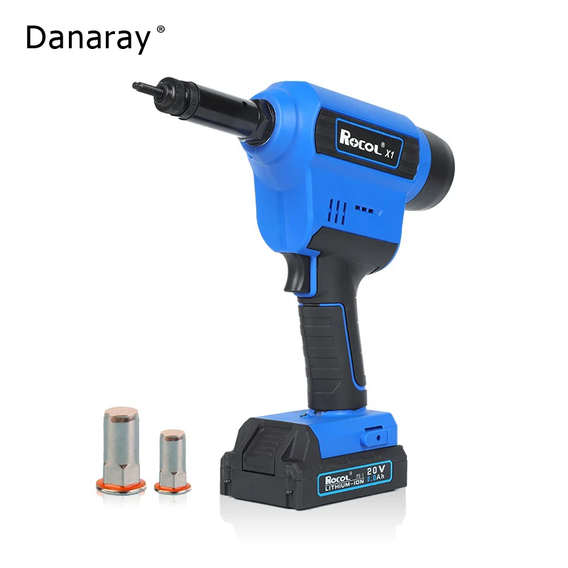 Adjustable Pull Force Riveting Tool Electric Lithium Battery Rivet Nut Gun Convenient Handheld Riveter