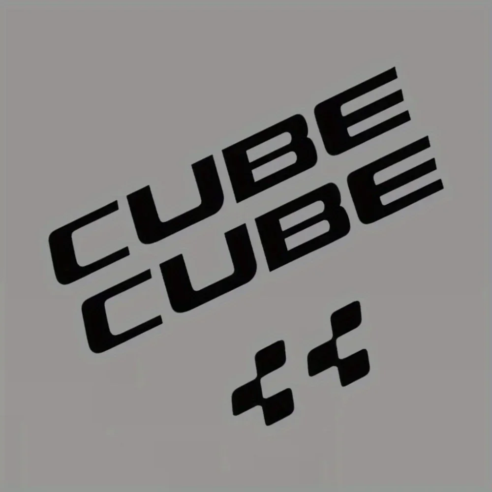 1SET Unique CUBE Logo Car Sticker, Sporty Accessory for Car & Bicycle, Make Your Vehicle Stand Out with This Cycling Decal