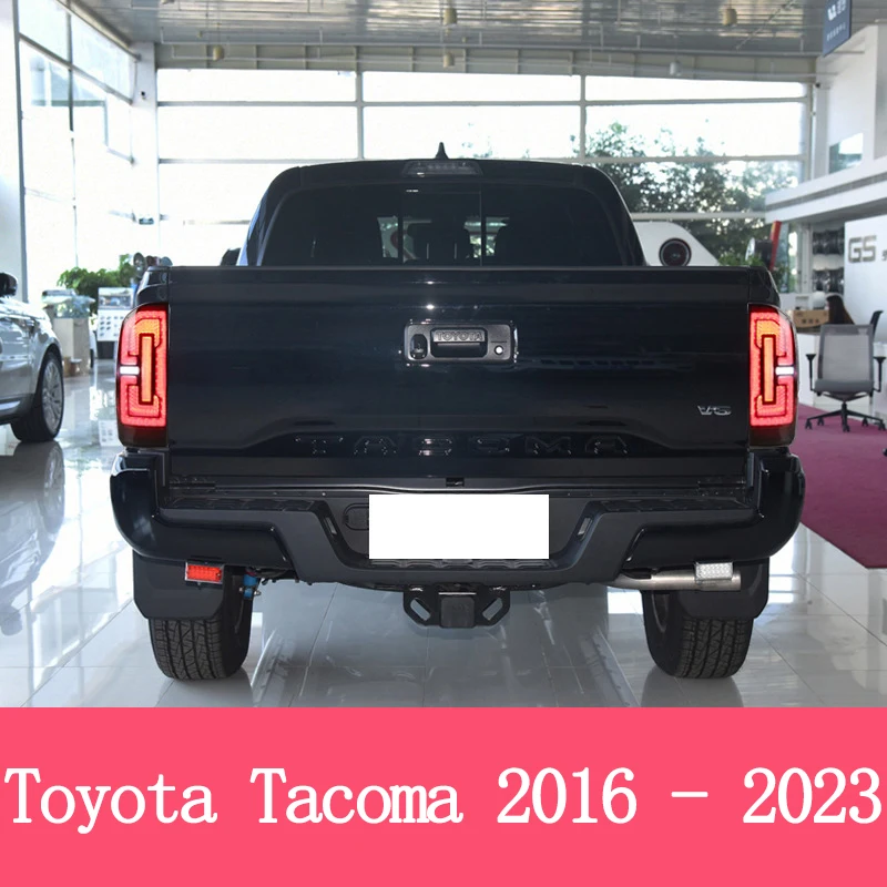 

2 pcs Car LED Taillights For Toyota Tacoma 2016 - 2023 Auto Rear Running Lamp Brake Reverse Dynamic Turn Signal Taillights